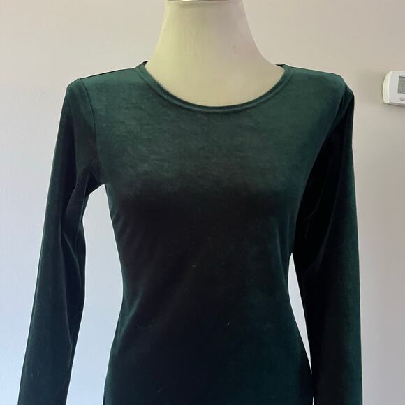 Green Velvet Long Sleeve Maxi Dress Sz M Whimsygoth Forest Fairy Grunge Y2K - Picture 2 of 9